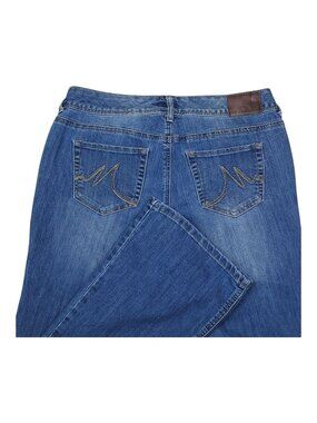 Maurices Womens Straight Leg Flare Jeans 7/8 Regular Medium